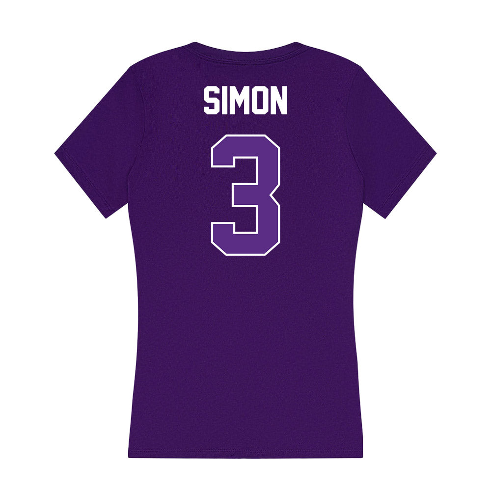 North Alabama - NCAA Softball : Emily Simon - Women's V-Neck T-Shirt-1
