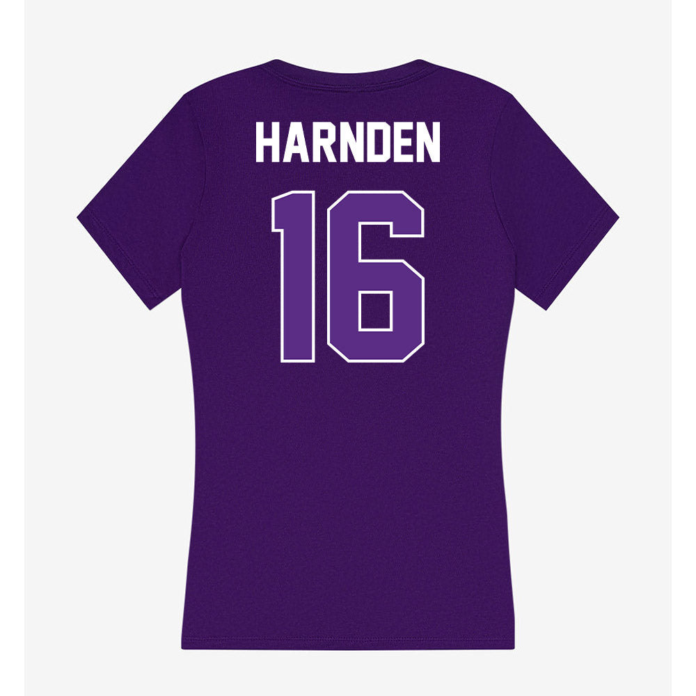 North Alabama - NCAA Beach Volleyball : Gaby Harnden - Women's V-Neck T-Shirt-1