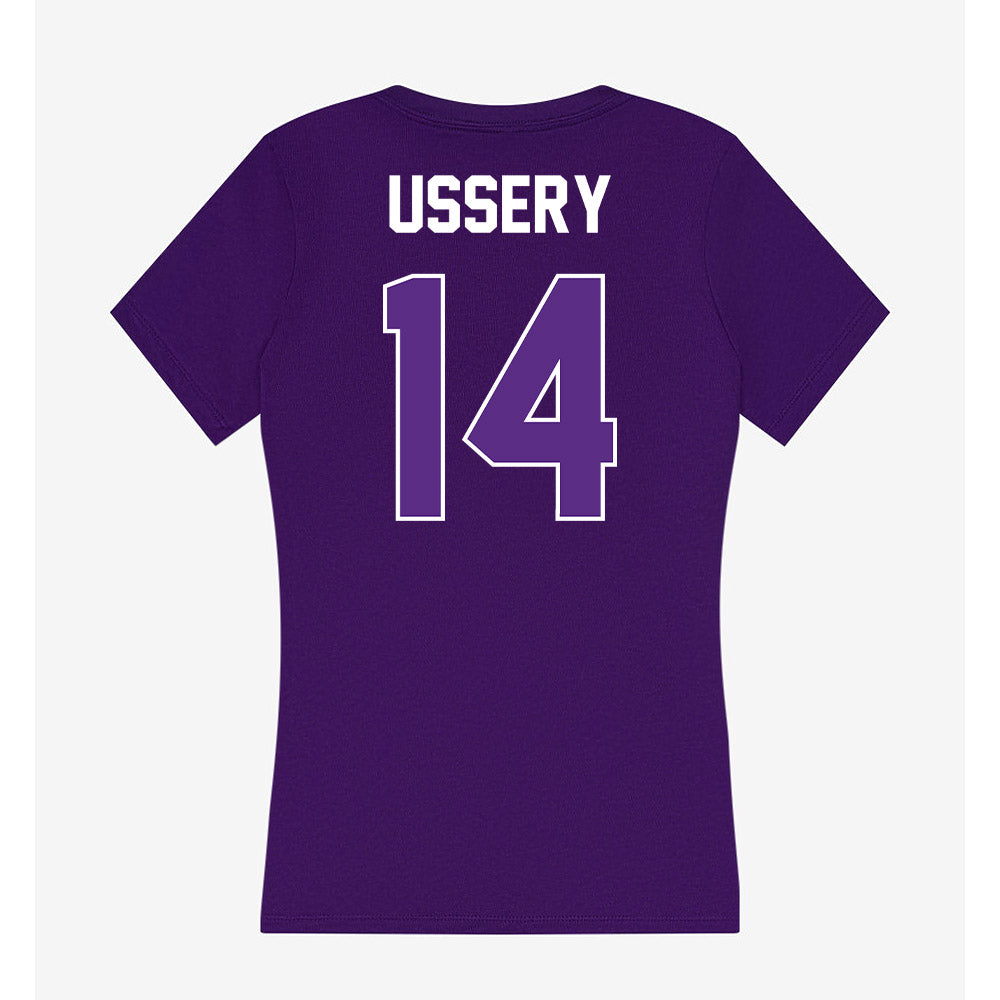 North Alabama - NCAA Softball : Ella Ussery - Women's V-Neck T-Shirt-1