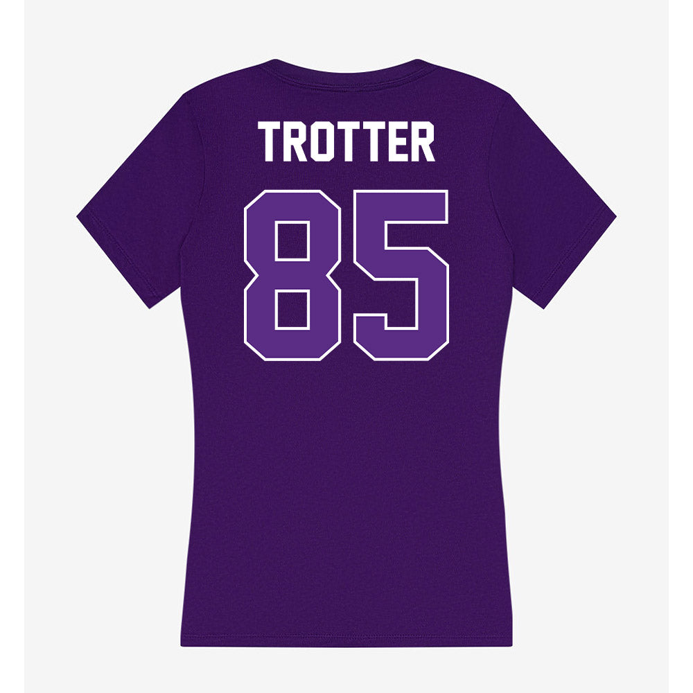 North Alabama - NCAA Football : Jalin Trotter - Women's V-Neck T-Shirt-1