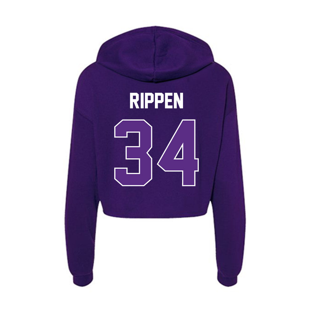North Alabama - NCAA Baseball : Nash Rippen - Women's Crop Fleece Hoodie-1