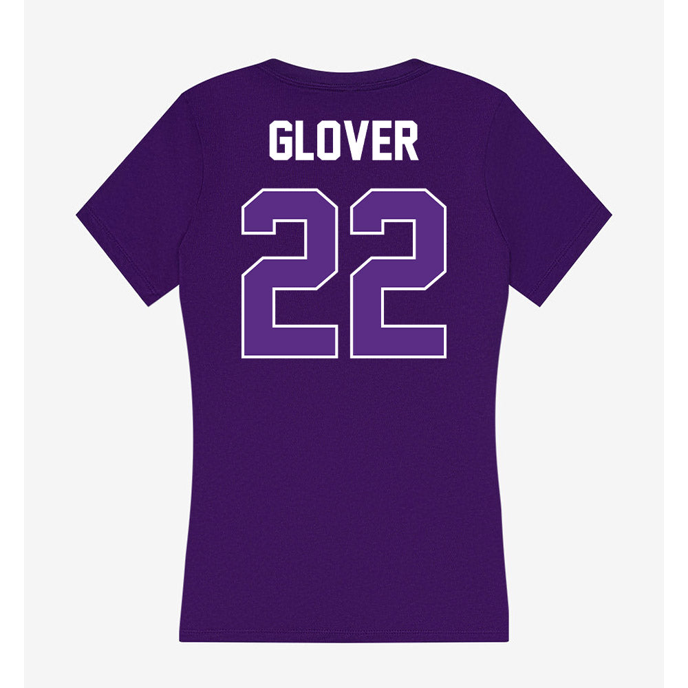 North Alabama - NCAA Football : Leo Glover - Women's V-Neck T-Shirt-1