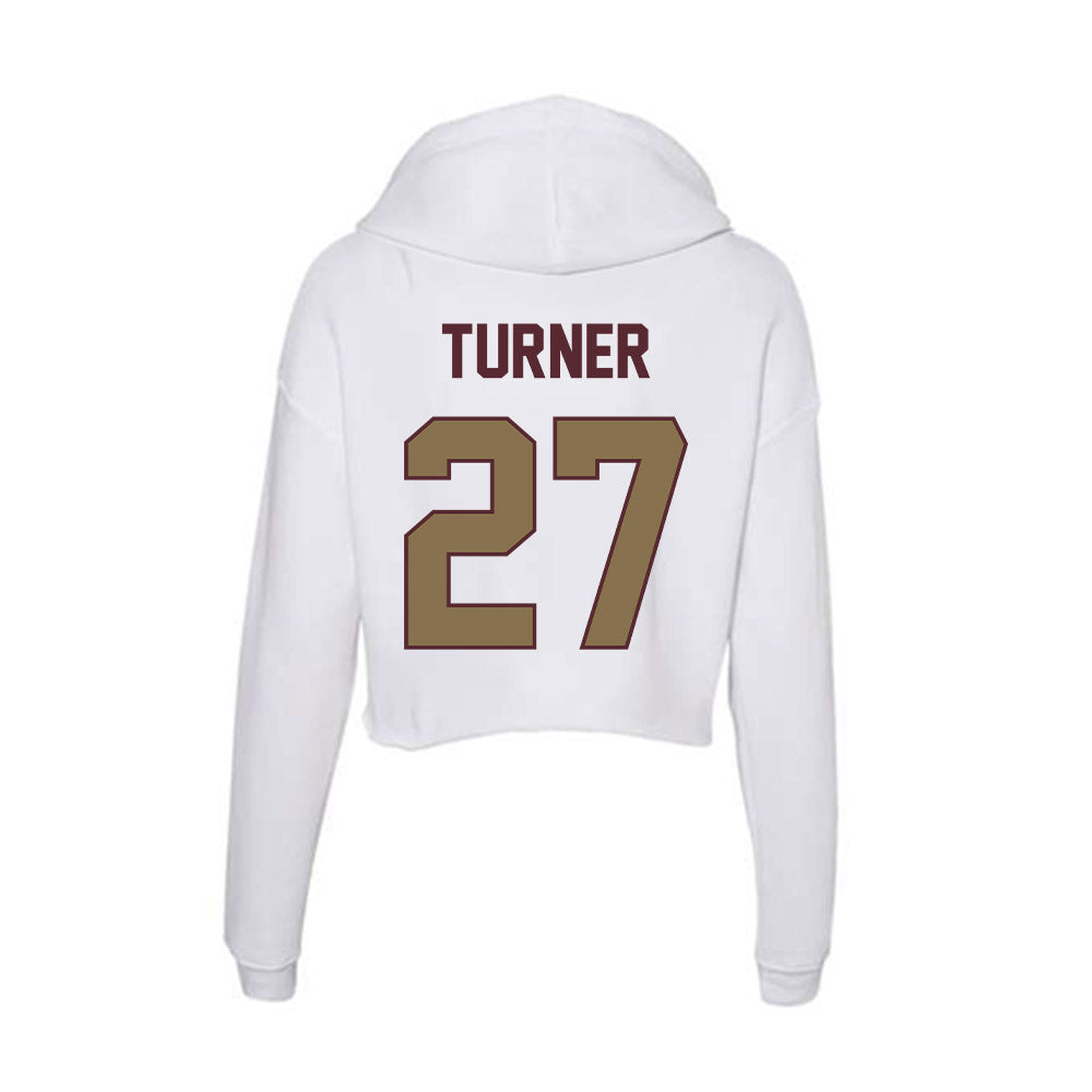 Texas State - NCAA Baseball : Trevyn Turner - Women's Crop Fleece Hooded Sweatshirt-1