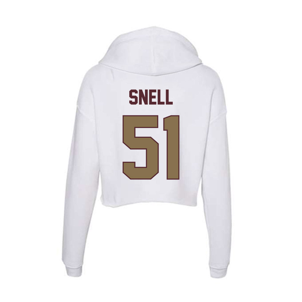 Texas State - NCAA Football : Darian Snell - Women's Crop Fleece Hooded Sweatshirt-1