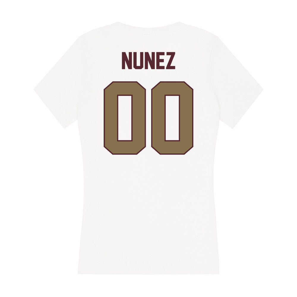 Texas State - NCAA Football : David Nunez - Women's V-Neck T-Shirt-1