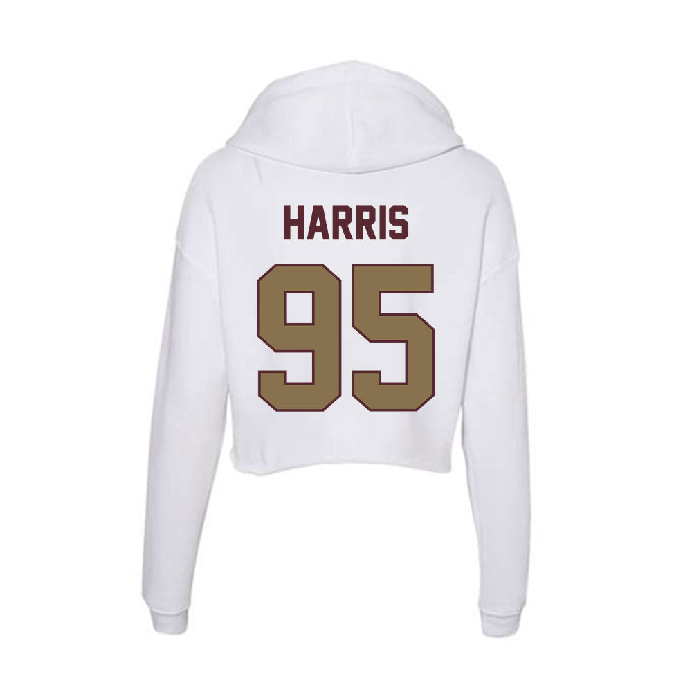Texas State - NCAA Football : Jaylen Harris - Women's Crop Fleece Hoodie-1