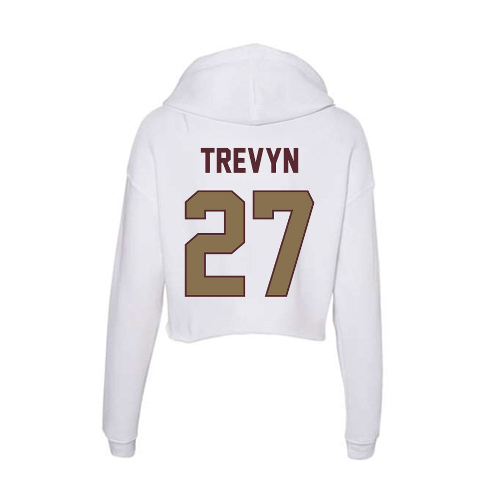 Texas State - NCAA Baseball : Trevyn Trevyn - Women's Crop Fleece Hooded Sweatshirt-1
