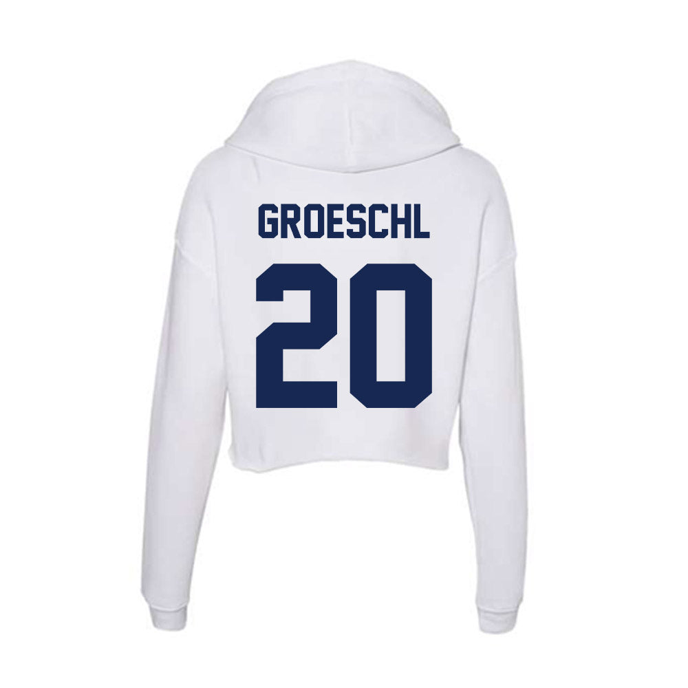 Dayton - NCAA Baseball : Ben Groeschl - Women's Crop Fleece Hoodie-1