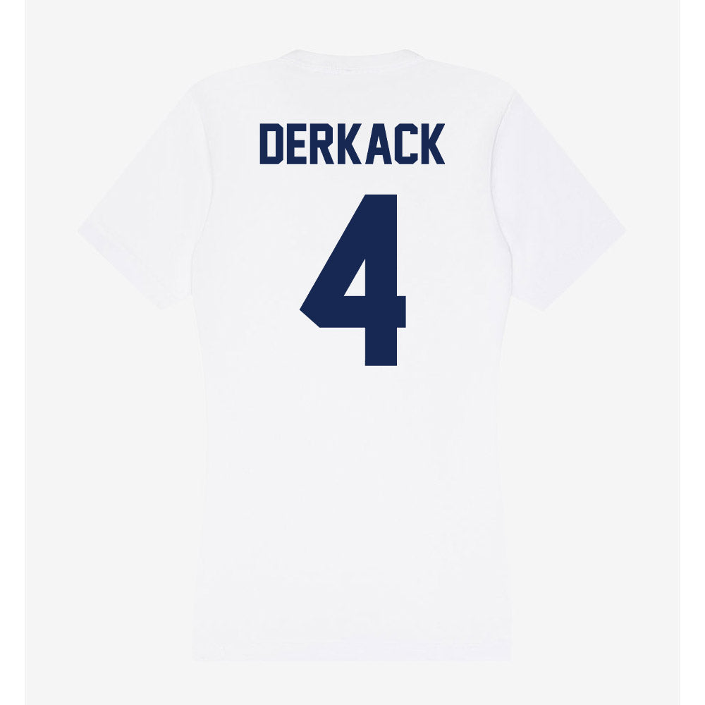 Dayton - NCAA Men's Basketball : Jordan Derkack - Women's V-Neck T-Shirt-1