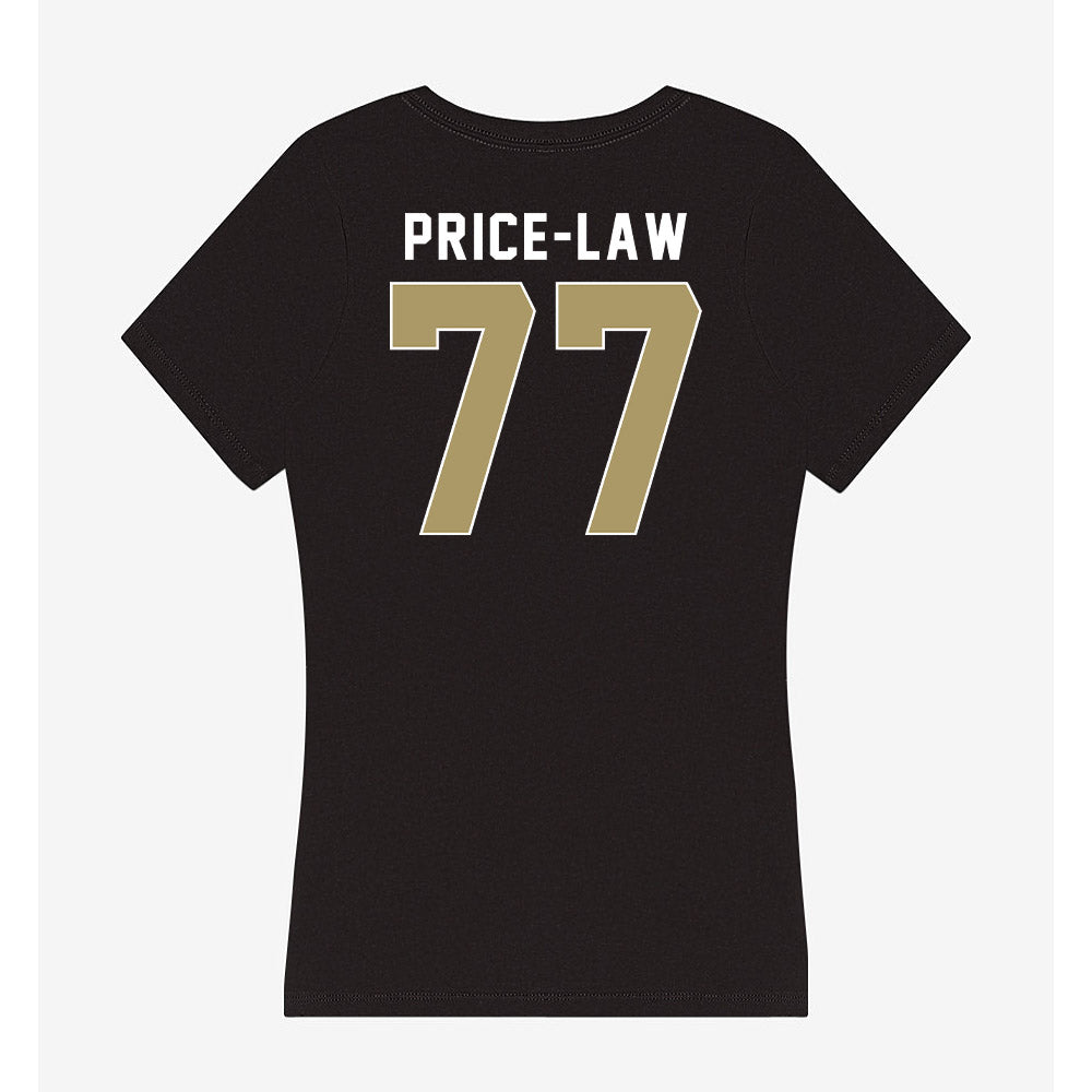 UNC Charlotte - NCAA Football : Lewis Price-Law - Women's V-Neck T-Shirt-1