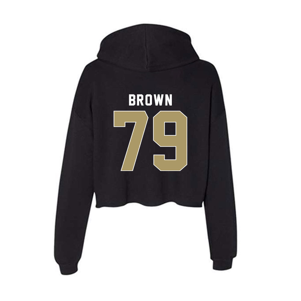 UNC Charlotte - NCAA Football : Tristen Brown - Women's Crop Fleece Hoodie-1