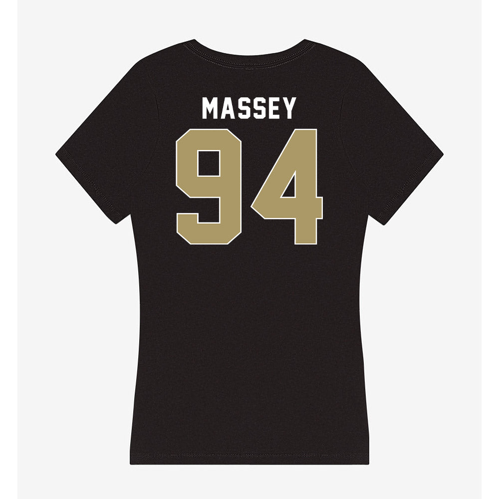 UNC Charlotte - NCAA Football : Takeo Massey - Women's V-Neck T-Shirt-1