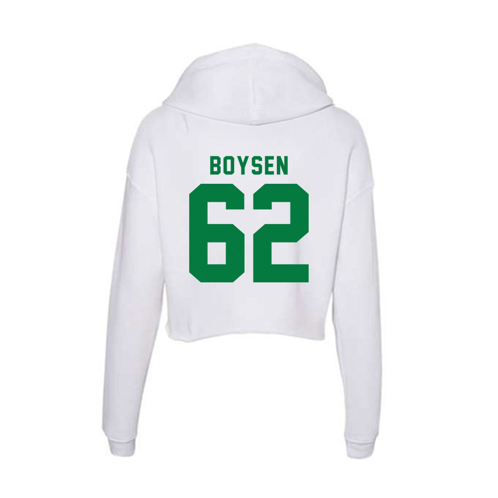 OKBU - NCAA Football : Robert Boysen - Women's Crop Fleece Hoodie-1