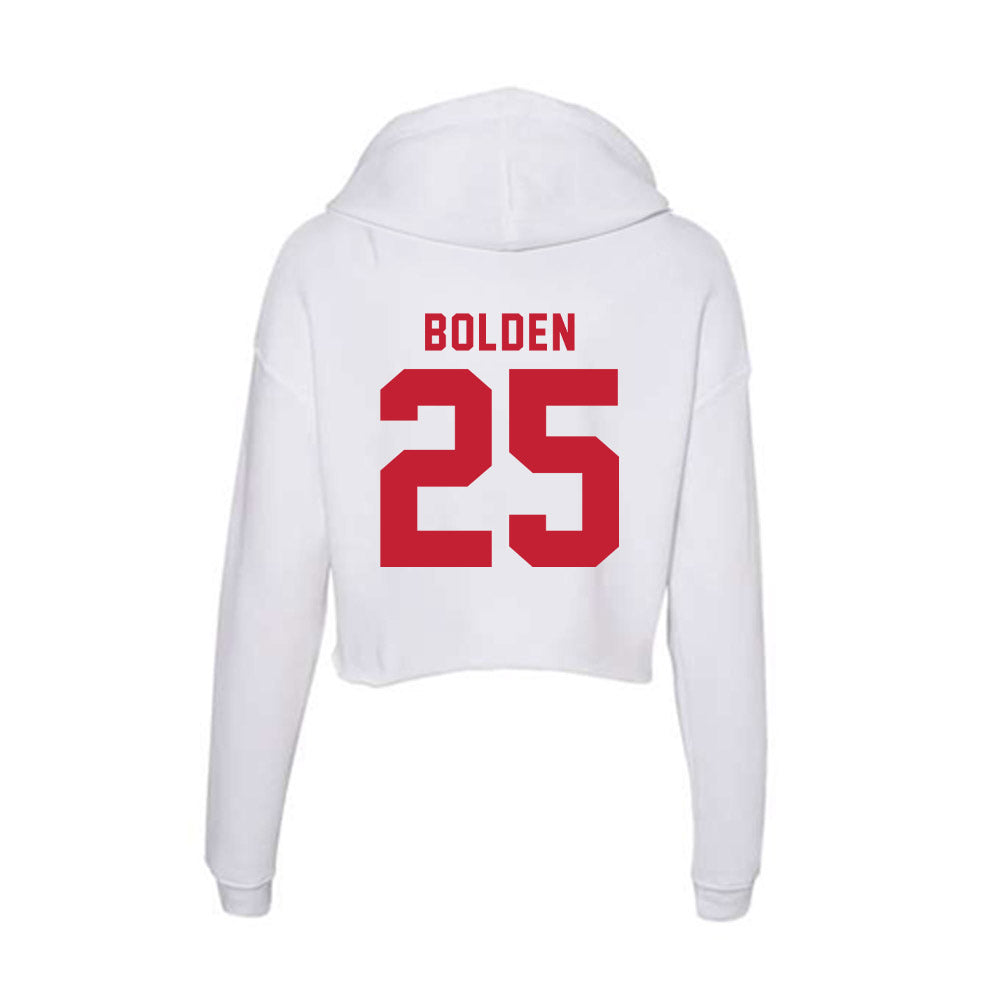 Miami of Ohio - NCAA Football : Mitchell Bolden - Women's Crop Fleece Hooded Sweatshirt-1