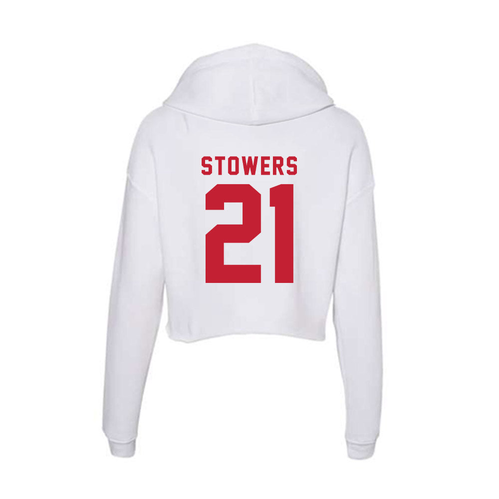 Miami of Ohio - NCAA Men's Basketball : Leshawn Stowers - Women's Crop Fleece Hoodie-1