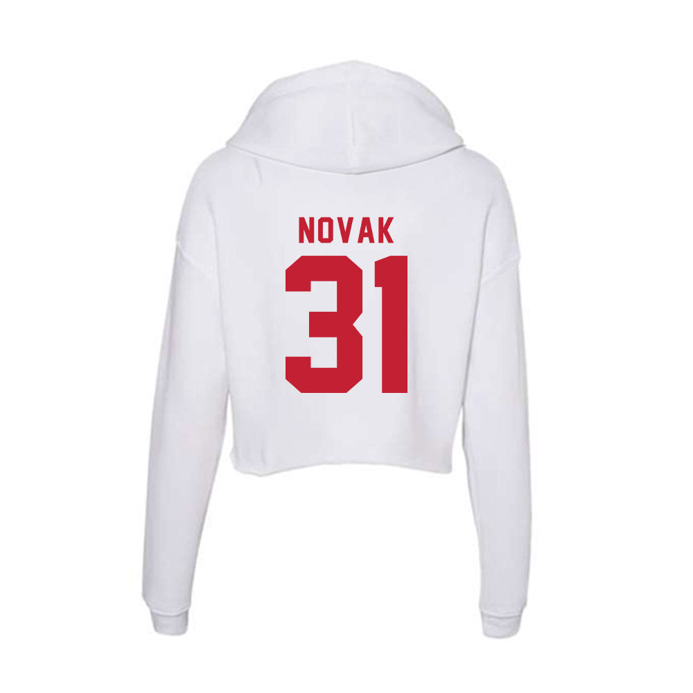 Miami of Ohio - NCAA Baseball : Ryan Novak - Women's Crop Fleece Hoodie-1