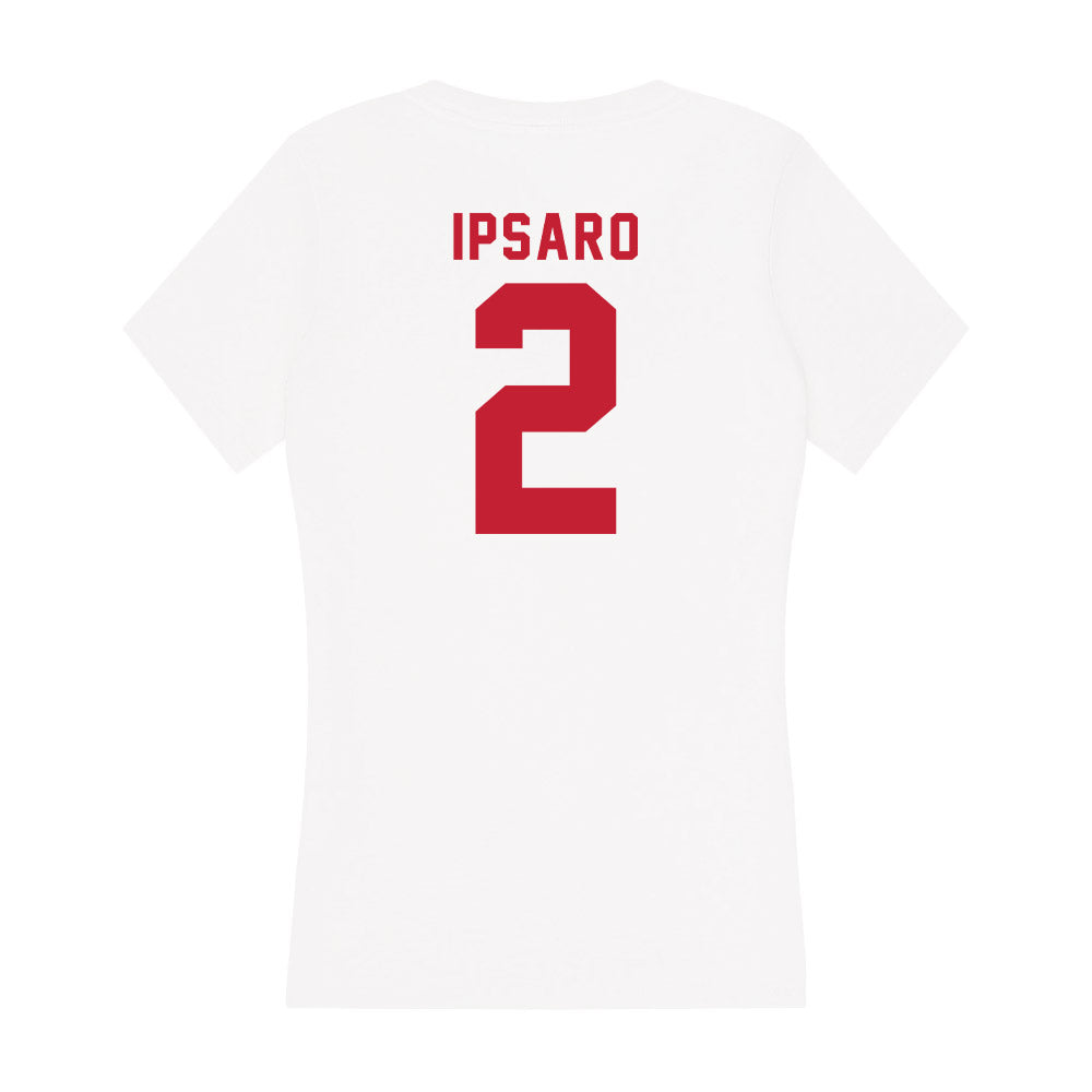 Miami of Ohio - NCAA Men's Basketball : Evan Ipsaro - Women's V-Neck T-Shirt-1