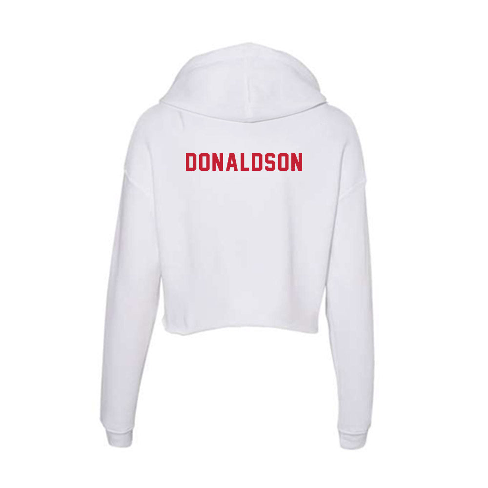 Miami of Ohio - Men's Swimming & Diving Alumni : Kevin Donaldson - Classic Shersey Women's Crop Fleece Hooded Sweatshirt-1