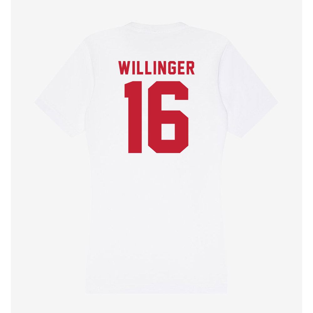 Miami of Ohio - NCAA Women's Volleyball : Piper Willinger - Women's V-Neck T-Shirt-1