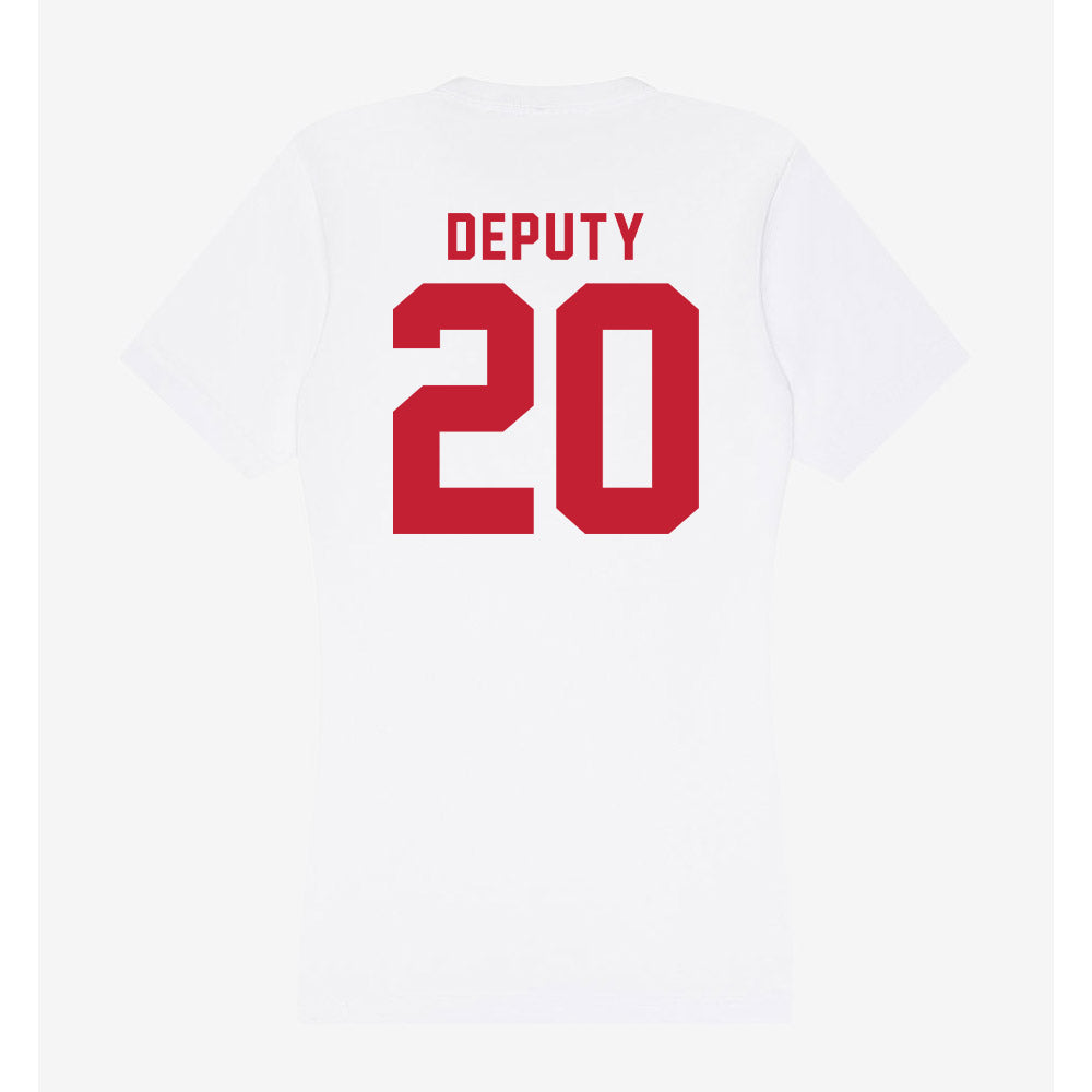 Miami of Ohio - NCAA Men's Ice Hockey : David Deputy - Women's V-Neck T-Shirt-1