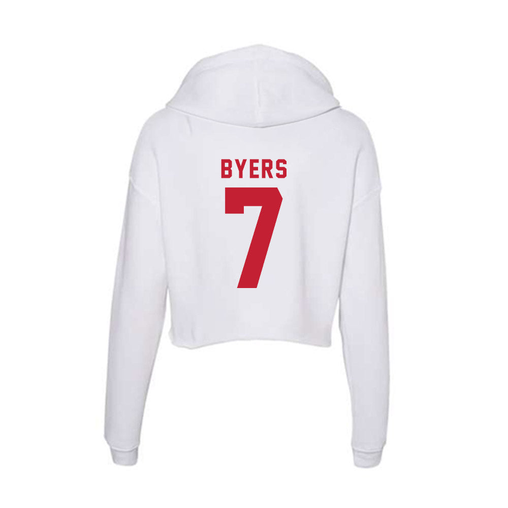 Miami of Ohio - NCAA Baseball : Carson Byers - Women's Crop Fleece Hoodie-1