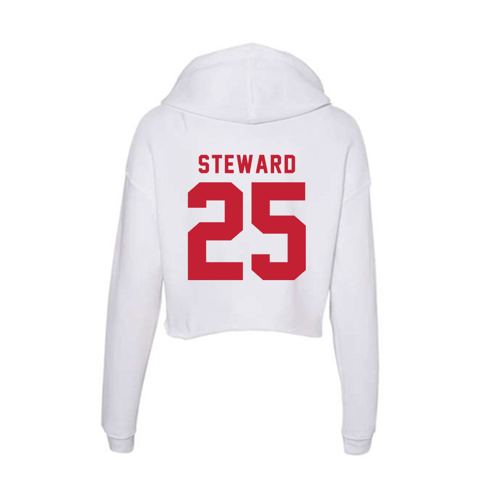 Miami of Ohio - NCAA Football : Ike Steward - Women's Crop Fleece Hoodie-1
