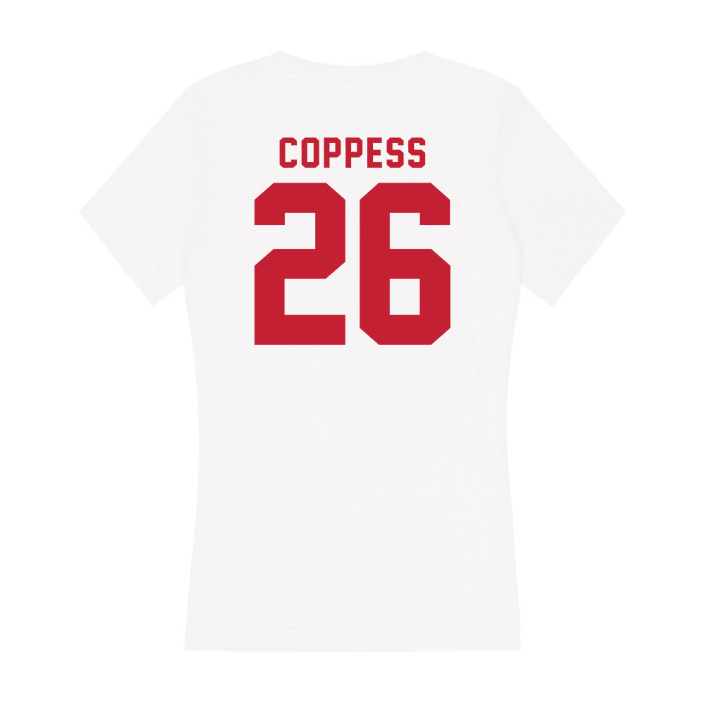 Miami of Ohio - NCAA Football : Eli Coppess - Women's V-Neck T-Shirt-1