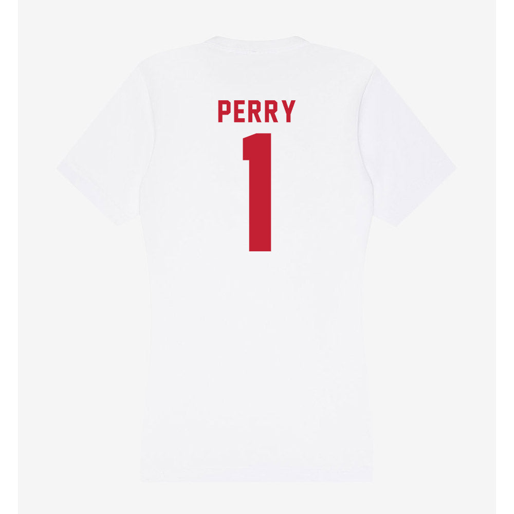 Miami of Ohio - NCAA Men's Basketball : Trey Perry - Women's V-Neck T-Shirt-1