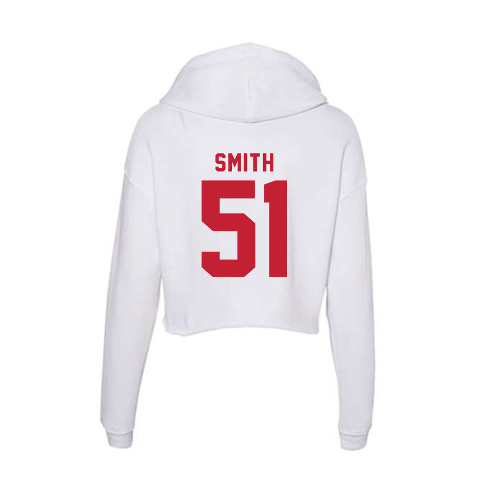 Miami of Ohio - NCAA Football : Eric Smith - Women's Crop Fleece Hooded Sweatshirt-1