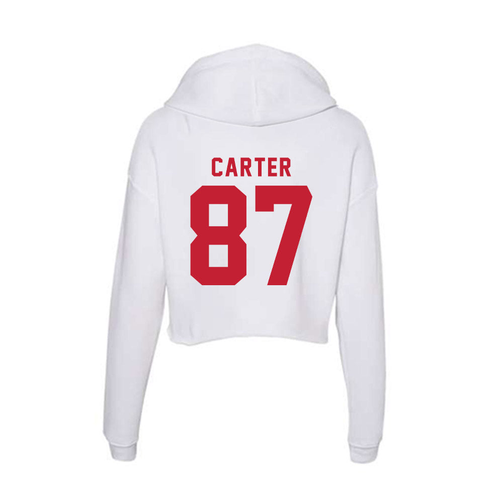 Miami of Ohio - NCAA Softball : Ella Carter - Women's Crop Fleece Hoodie-1