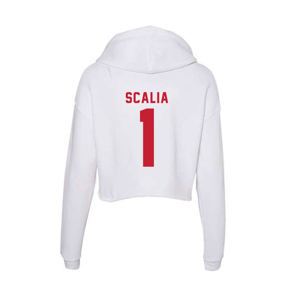 Miami of Ohio - Women's Basketball Alumni : Amber Scalia - Women's Crop Fleece Hooded Sweatshirt-1
