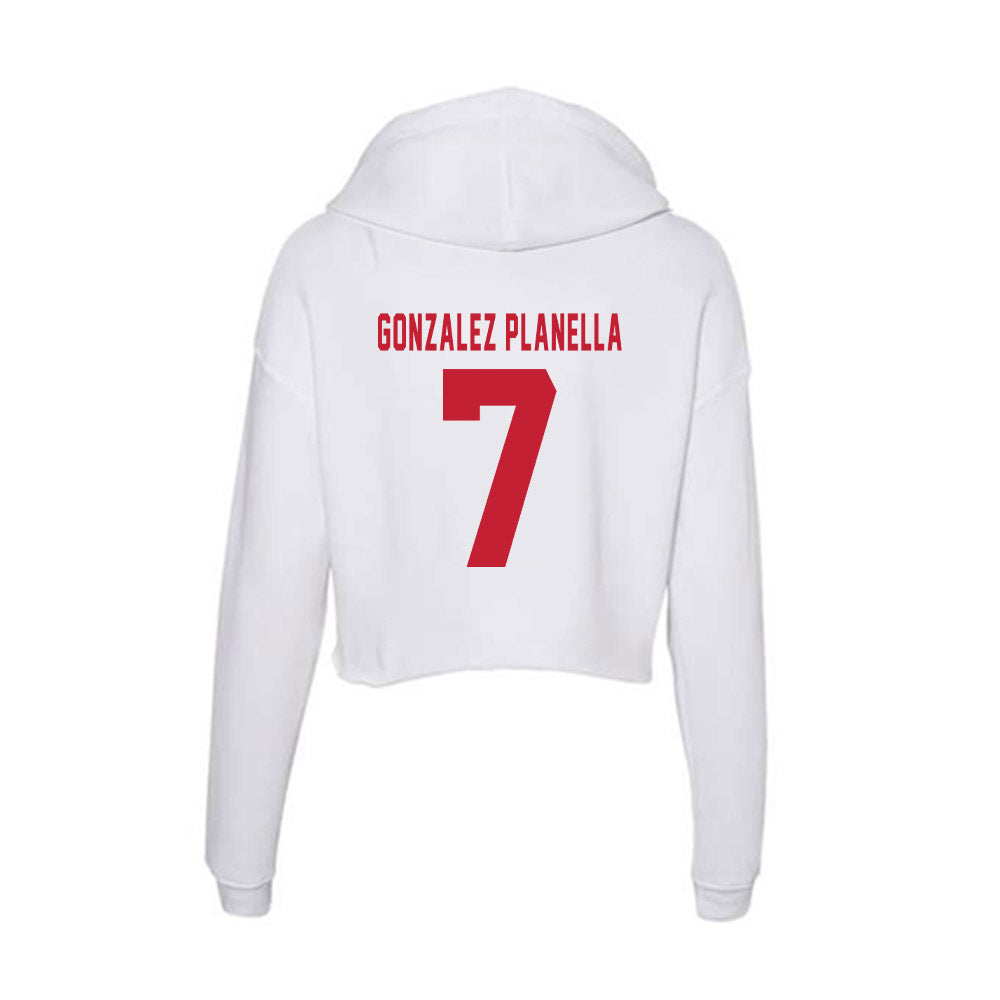 Miami of Ohio - Women's Basketball Alumni : Clara Gonzalez Planella - Women's Crop Fleece Hooded Sweatshirt-1