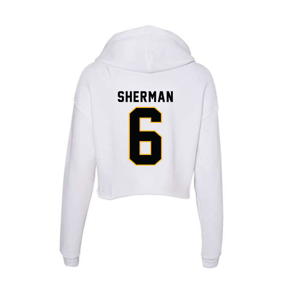 - NCAA Men's Basketball : Frankquon Sherman - Women's Crop Fleece Hoodie-1