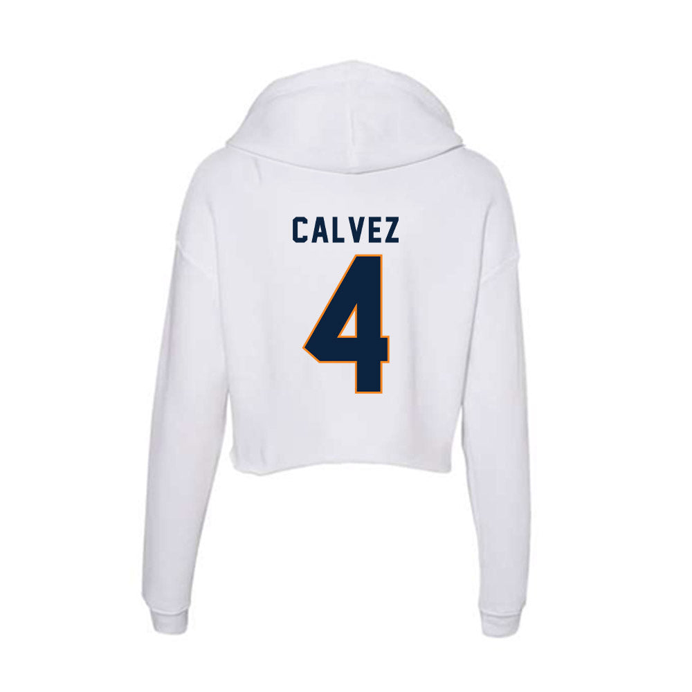 UT Martin - NCAA Football : Julian Calvez - Women's Crop Fleece Hoodie-1