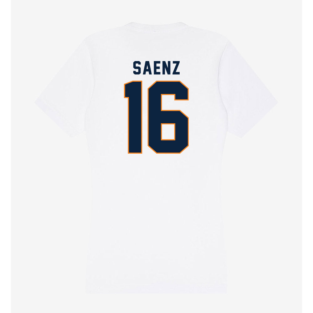 UT Martin - NCAA Women's Volleyball : Mia Saenz - Women's V-Neck T-Shirt-1