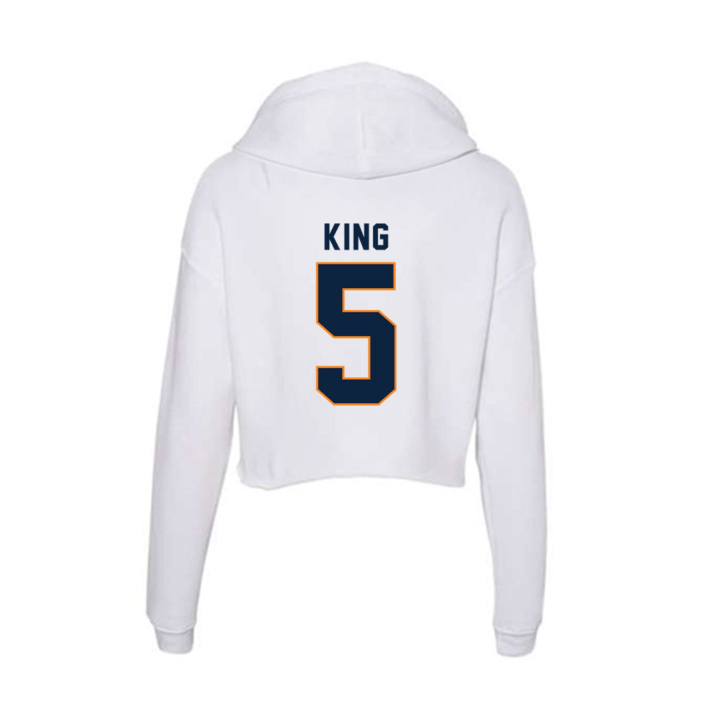 UT Martin - NCAA Men's Basketball : Damien King - Women's Crop Fleece Hoodie-1