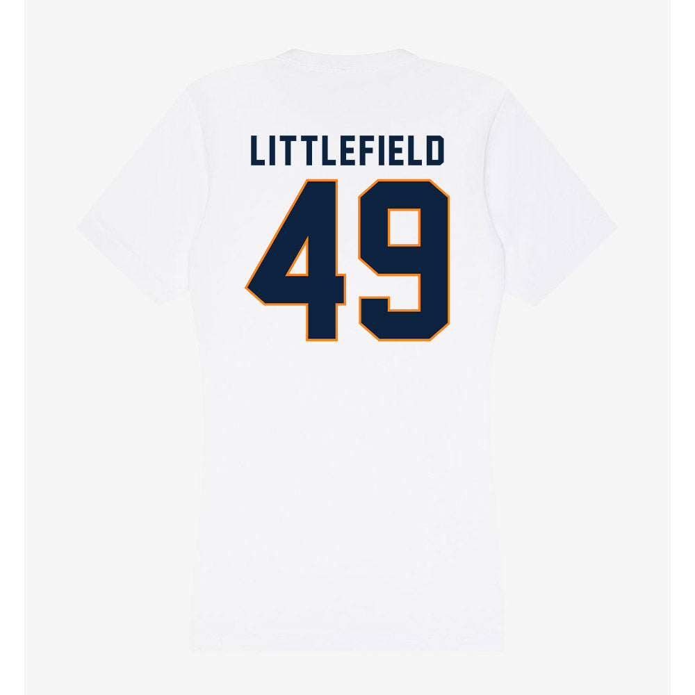 UT Martin - NCAA Football : Connon Littlefield - Women's V-Neck T-Shirt-1