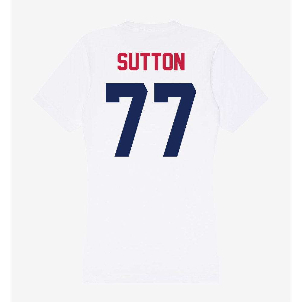 South Alabama - NCAA Football : Rickey Sutton - Women's V-Neck T-Shirt-1