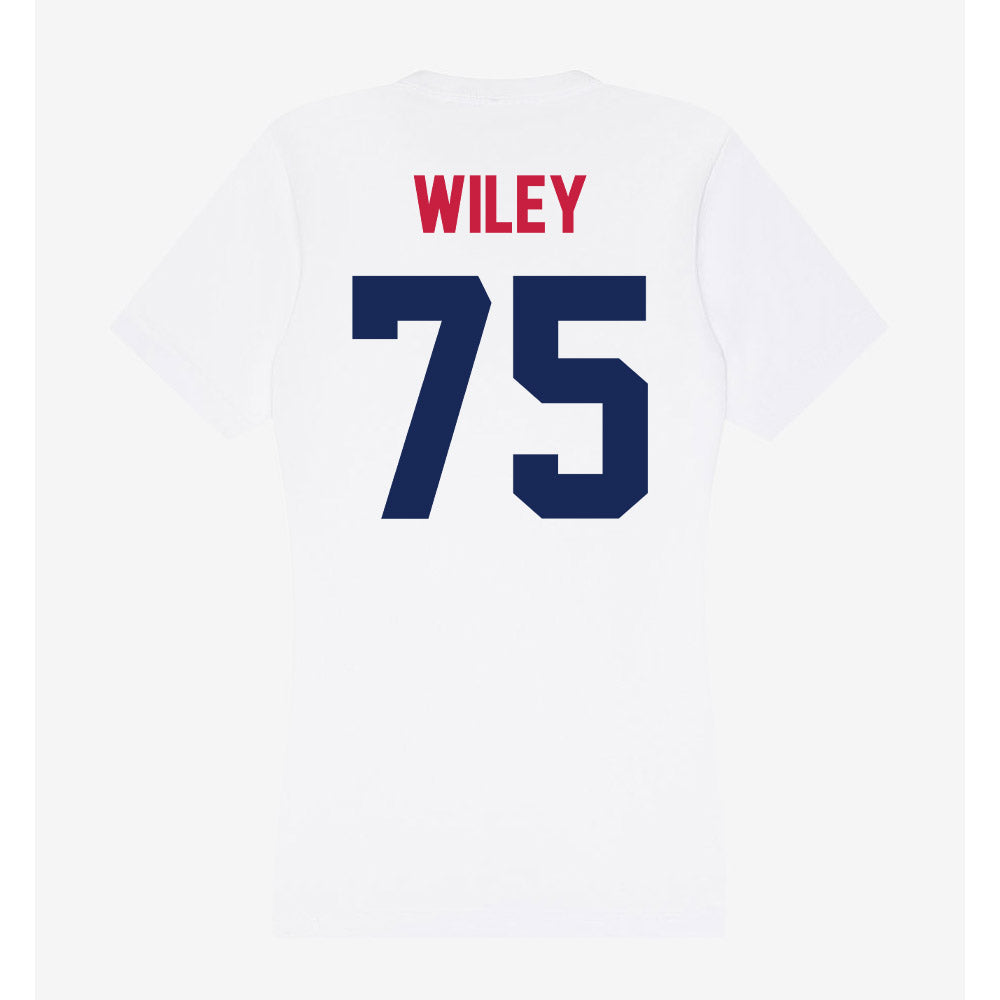 South Alabama - NCAA Football : Tyler Wiley - Women's V-Neck T-Shirt-1