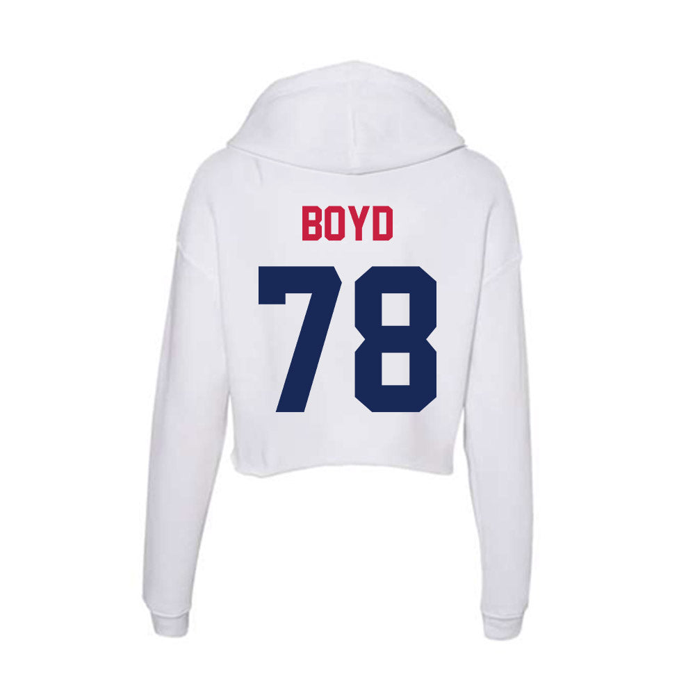 South Alabama - NCAA Football : Noah Boyd - Women's Crop Fleece Hoodie-1
