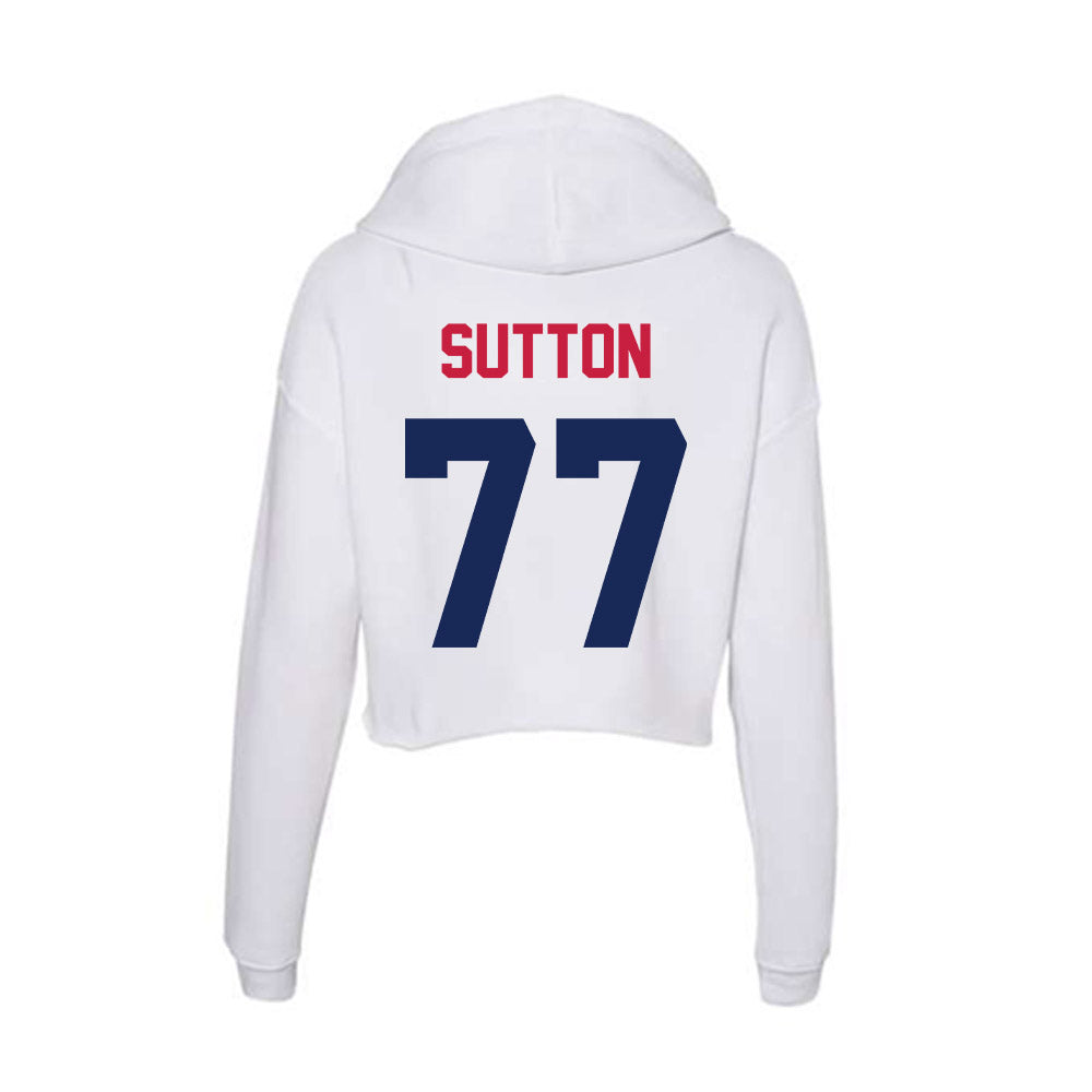 South Alabama - NCAA Football : Rickey Sutton - Women's Crop Fleece Hoodie-1