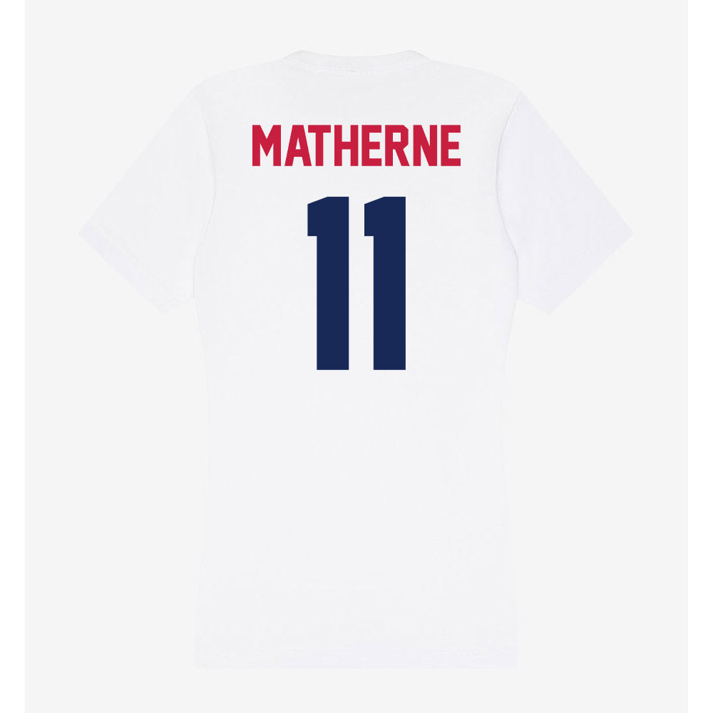 South Alabama - NCAA Women's Soccer : Ava Matherne - Women's V-Neck T-Shirt-1