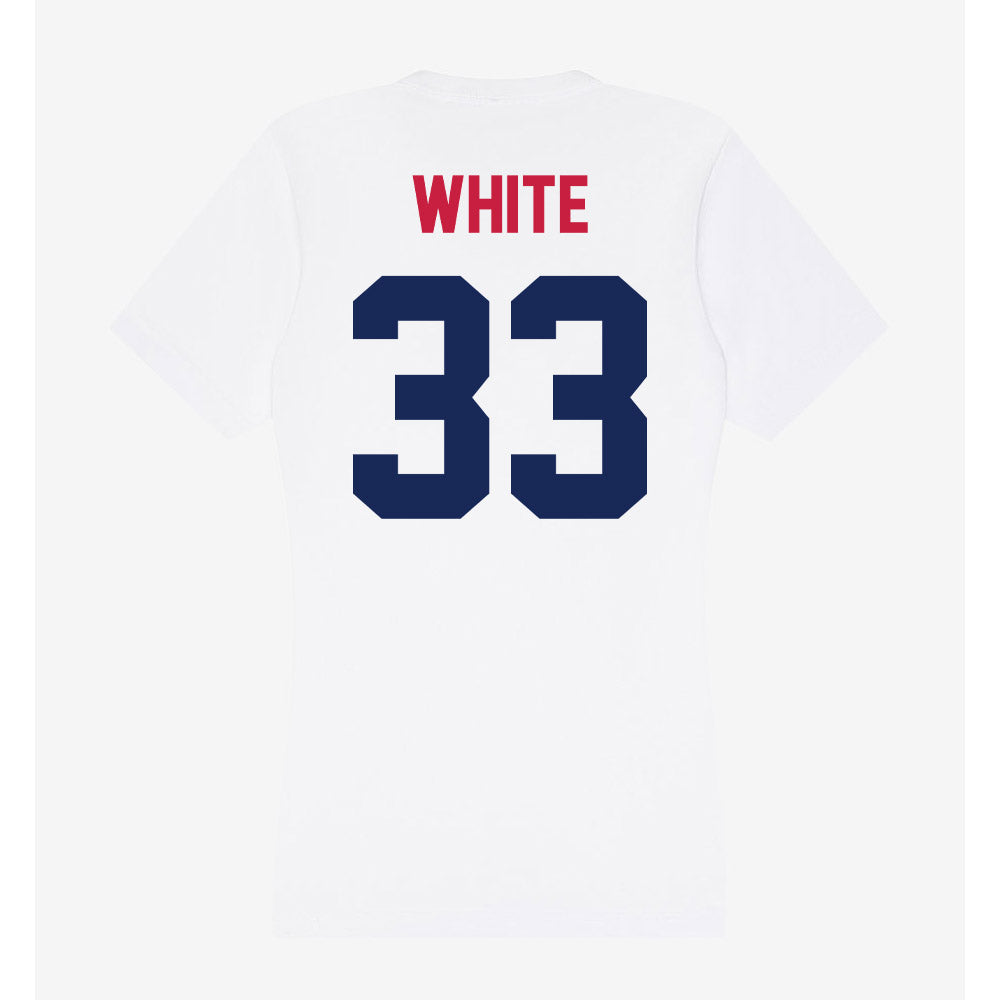 South Alabama - NCAA Softball : Amity White - Women's V-Neck T-Shirt-1