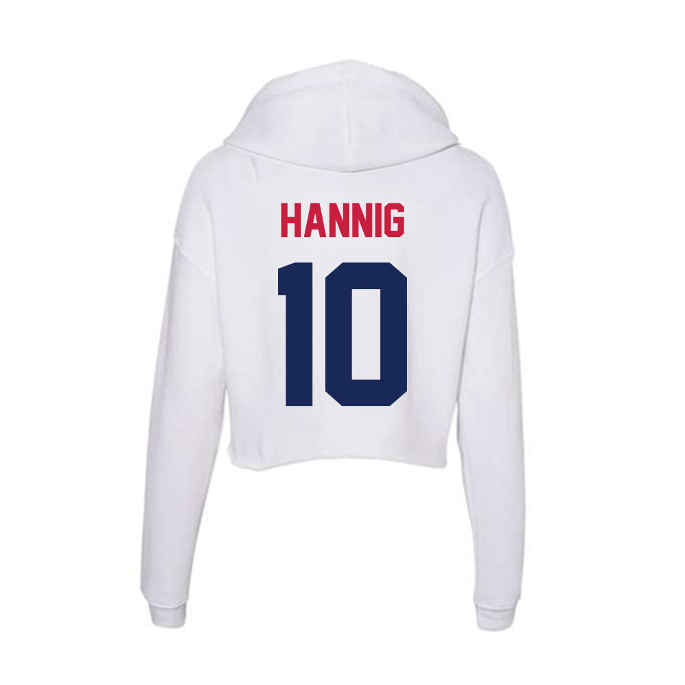 South Alabama - NCAA Men's Tennis : Braden Hannig - Women's Crop Fleece Hoodie-1