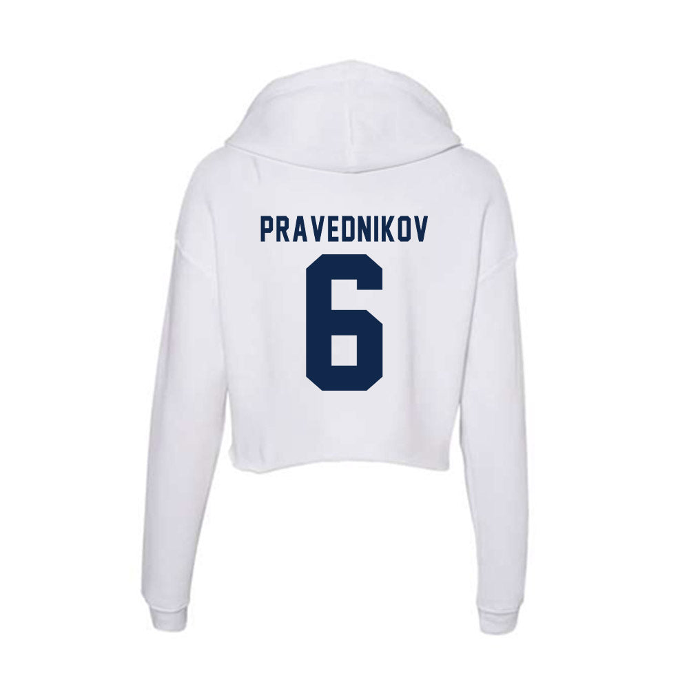 UCSD - NCAA Men's Volleyball : Leo Pravednikov - Women's Crop Fleece Hoodie-1