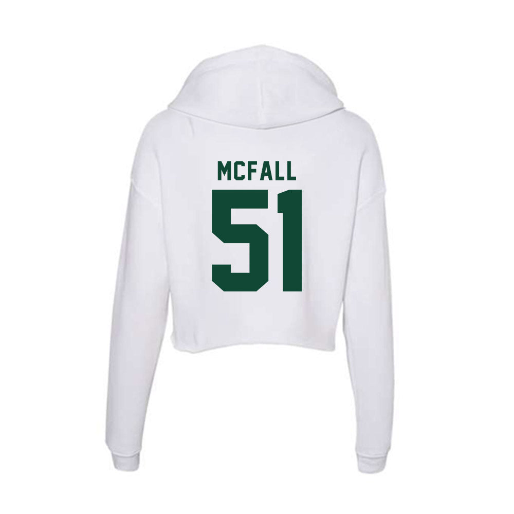 Hawaii - NCAA Football : Eric Mcfall - Women's Crop Fleece Hoodie-1