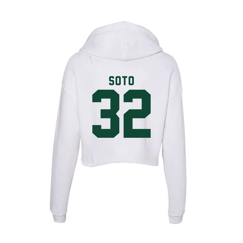 Hawaii - NCAA Baseball : Saul Soto - Women's Crop Fleece Hoodie-1