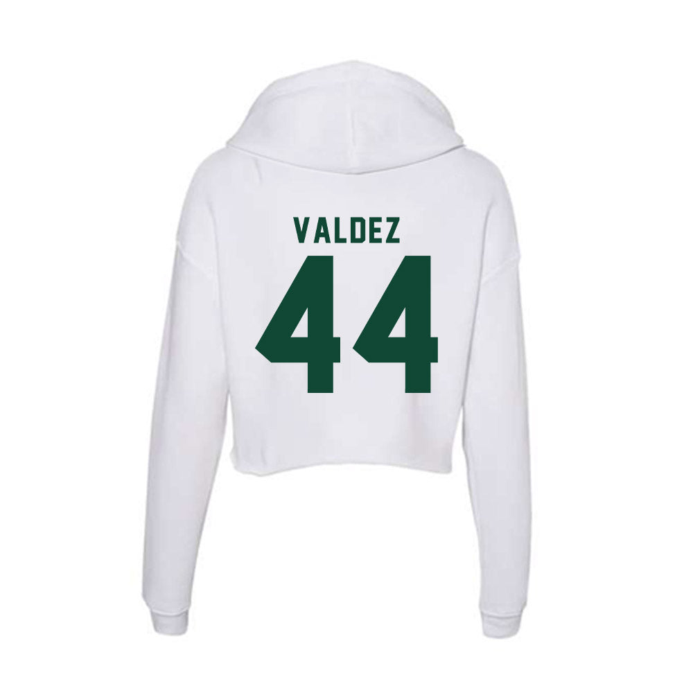 Hawaii - NCAA Baseball : Derek Valdez - Women's Crop Fleece Hoodie-1