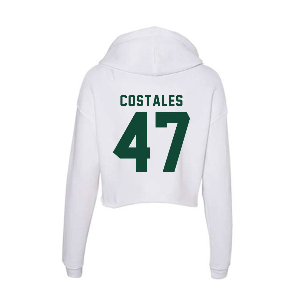 Hawaii - NCAA Football : Kingston Costales - Women's Crop Fleece Hoodie-1