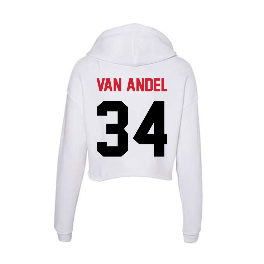Arkansas State - NCAA Football : Clune Van Andel - Women's Crop Fleece Hoodie-1